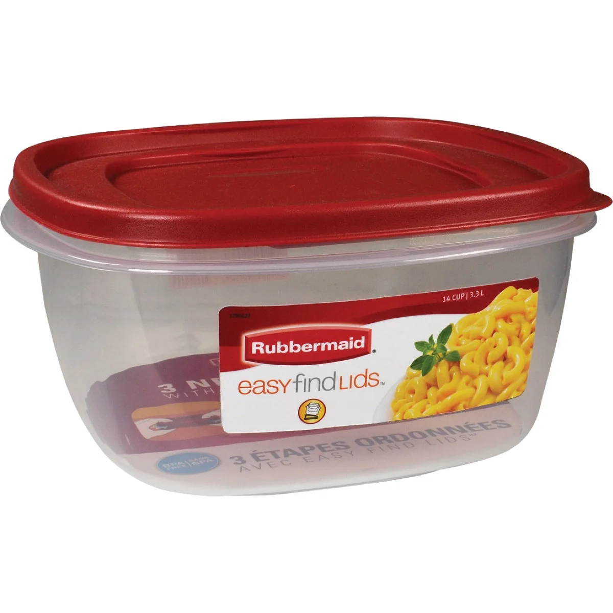 Fast Rubbermaid Easy Find Lids 14 C. Clear Square Food Storage Container Long-Lasting