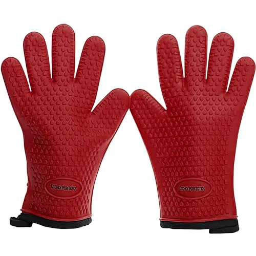 Expertly Made S Silicone Smoker BBQ Gloves 2 Count Fine