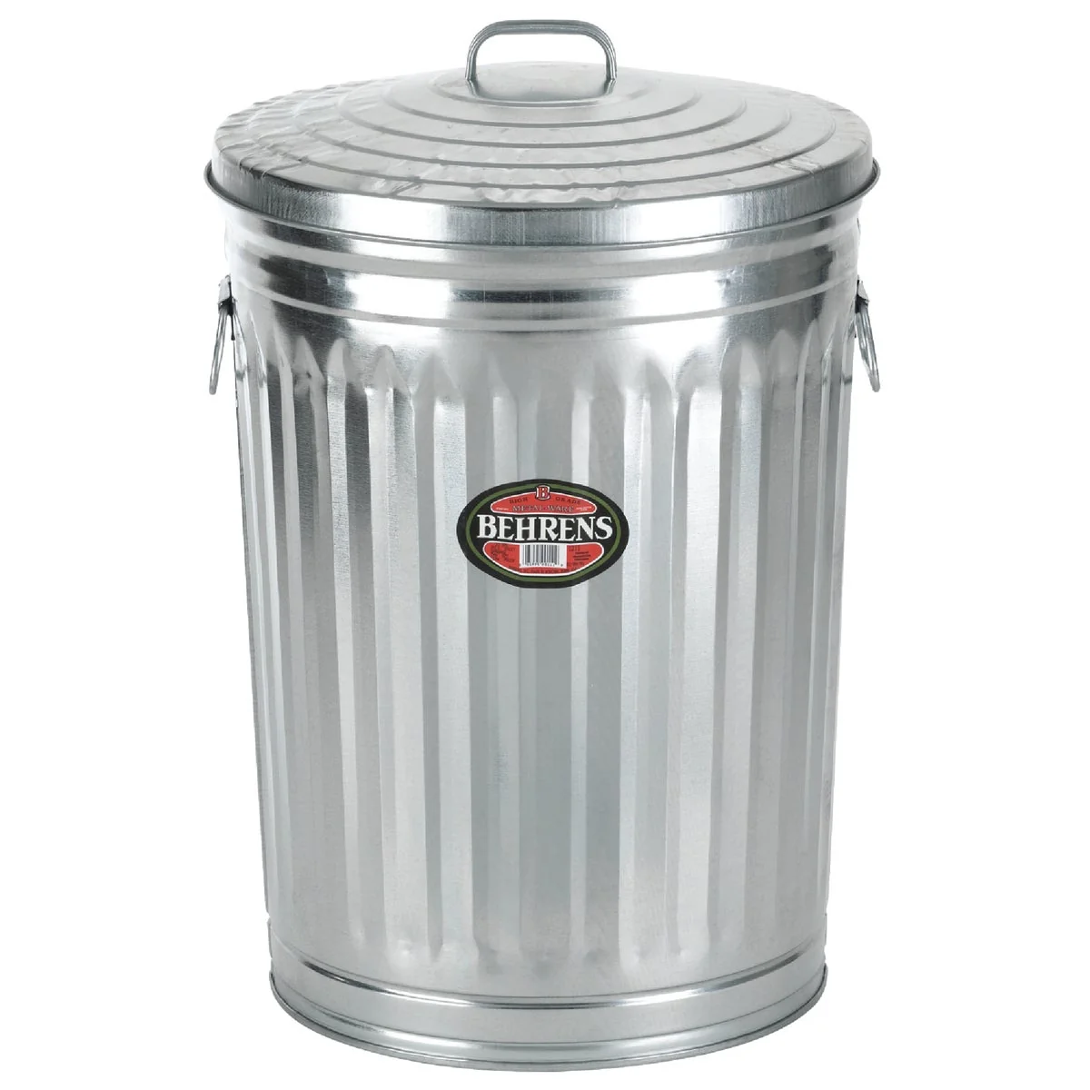 Exclusive Behrens 31 Gal. Silver Trash Can with Lid Flexible