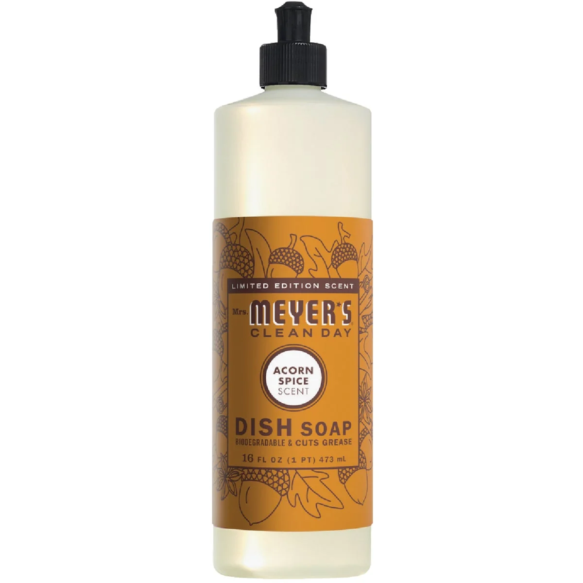 Outstanding Mrs. Meyer's Clean Day 16 Oz. Acorn Spice Liquid Dish Soap Lightweight
