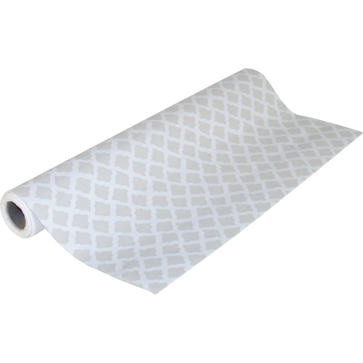 Lightweight Con-Tact Grip Print 18 In. x 4 Ft. Talisman Pale Gray Non-Adhesive Shelf Liner Flexible