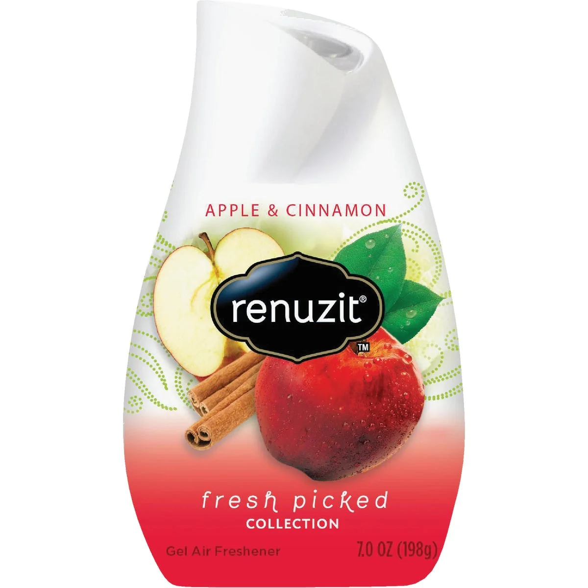 Easy-to-Use Renuzit 7 Oz. Apple Cinnamon Solid Air Freshener Natural
