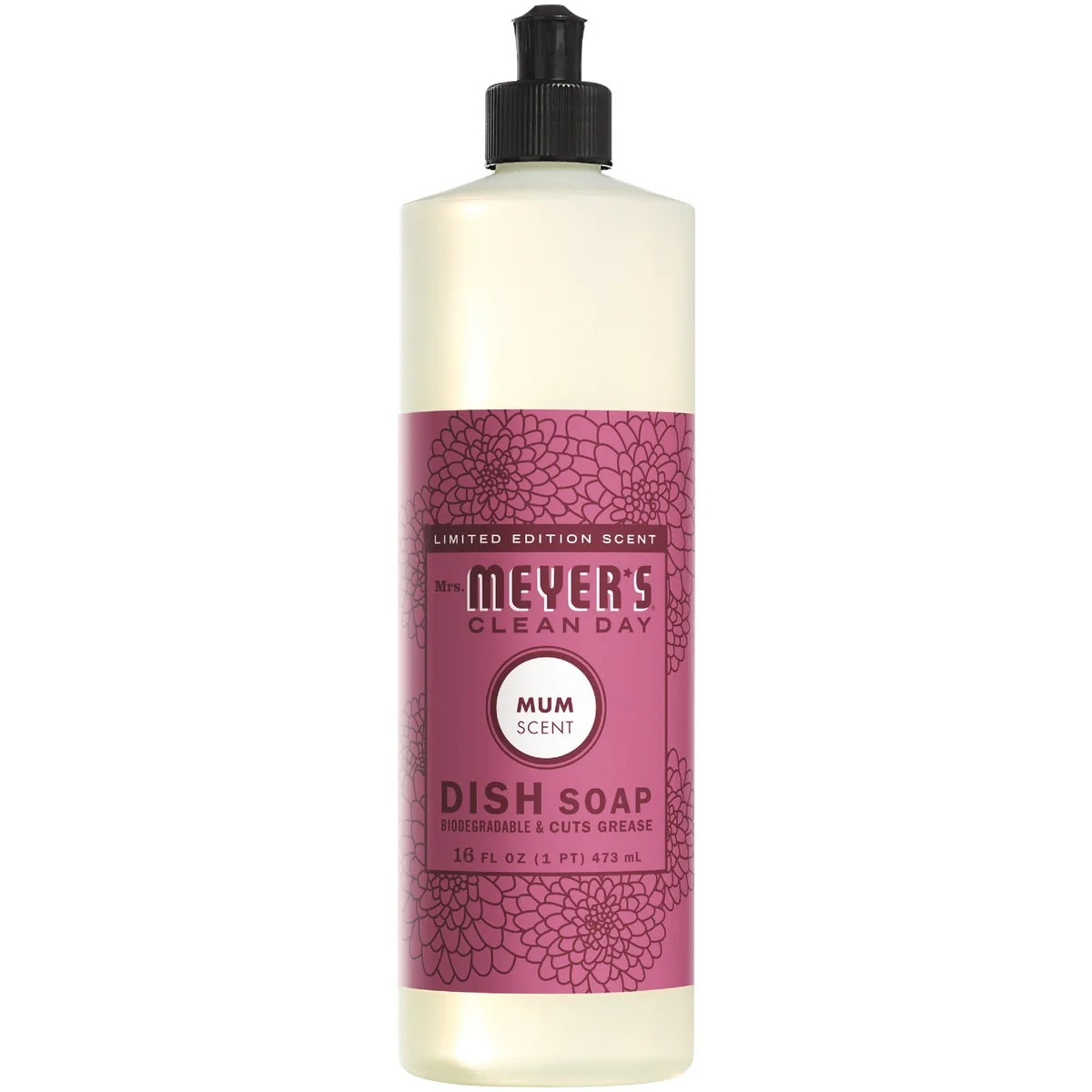 Premium Mrs. Meyer's Clean Day 16 Oz. Mum Liquid Dish Soap Authentic