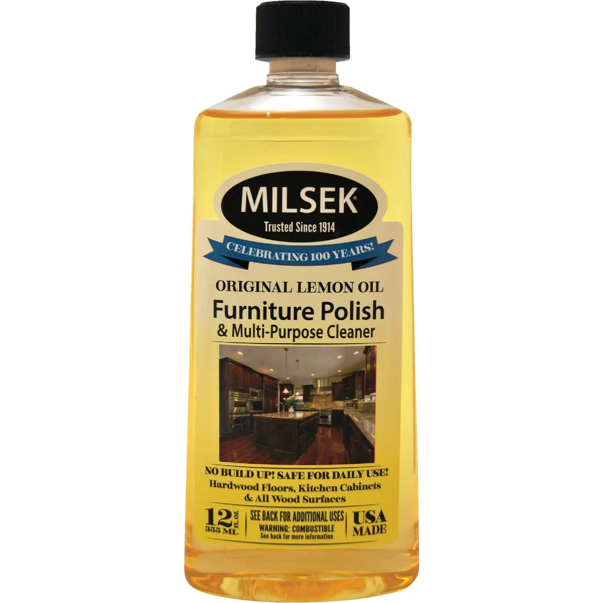 Excellent Milsek 12 Oz. Lemon Furniture Polish Cleaner Authentic
