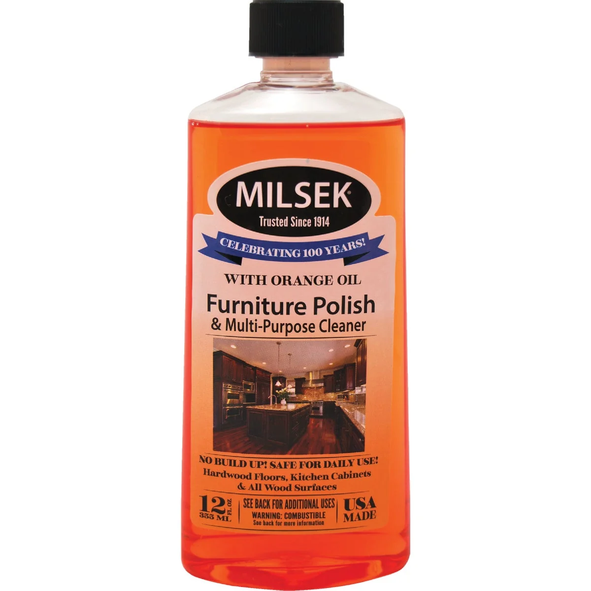 Long-Lasting Milsek 12 Oz. Orange Furniture Polish Cleaner Exclusive