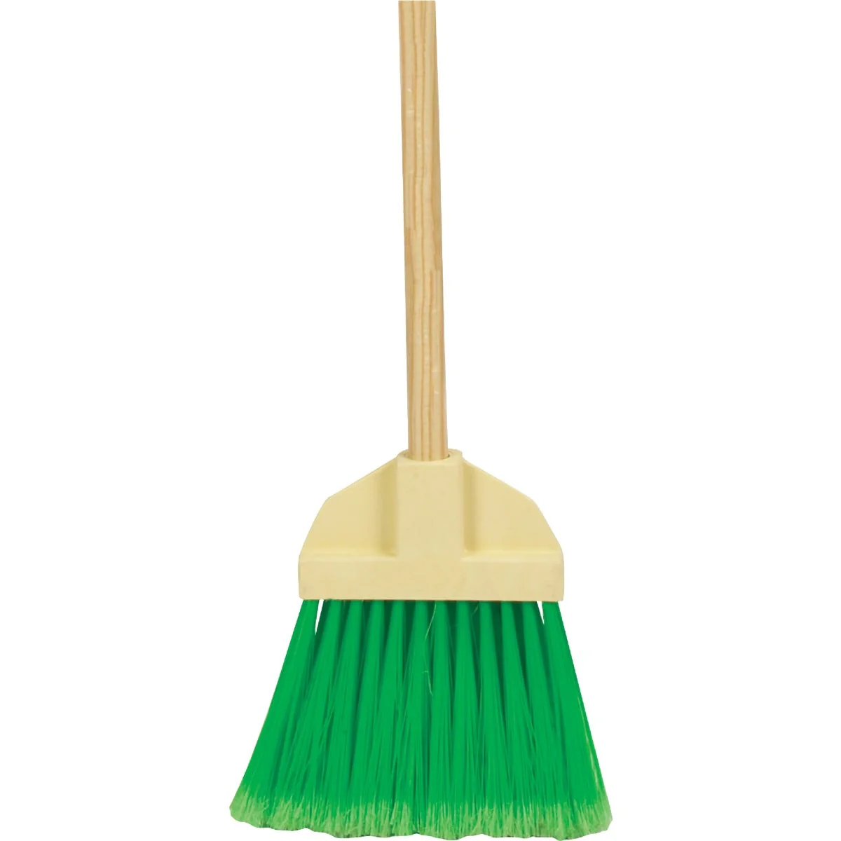 Modern Bruske 9 In. W. x 37 In. L. Wood Handle Flared Lobby Household Broom Green Bristles Classic