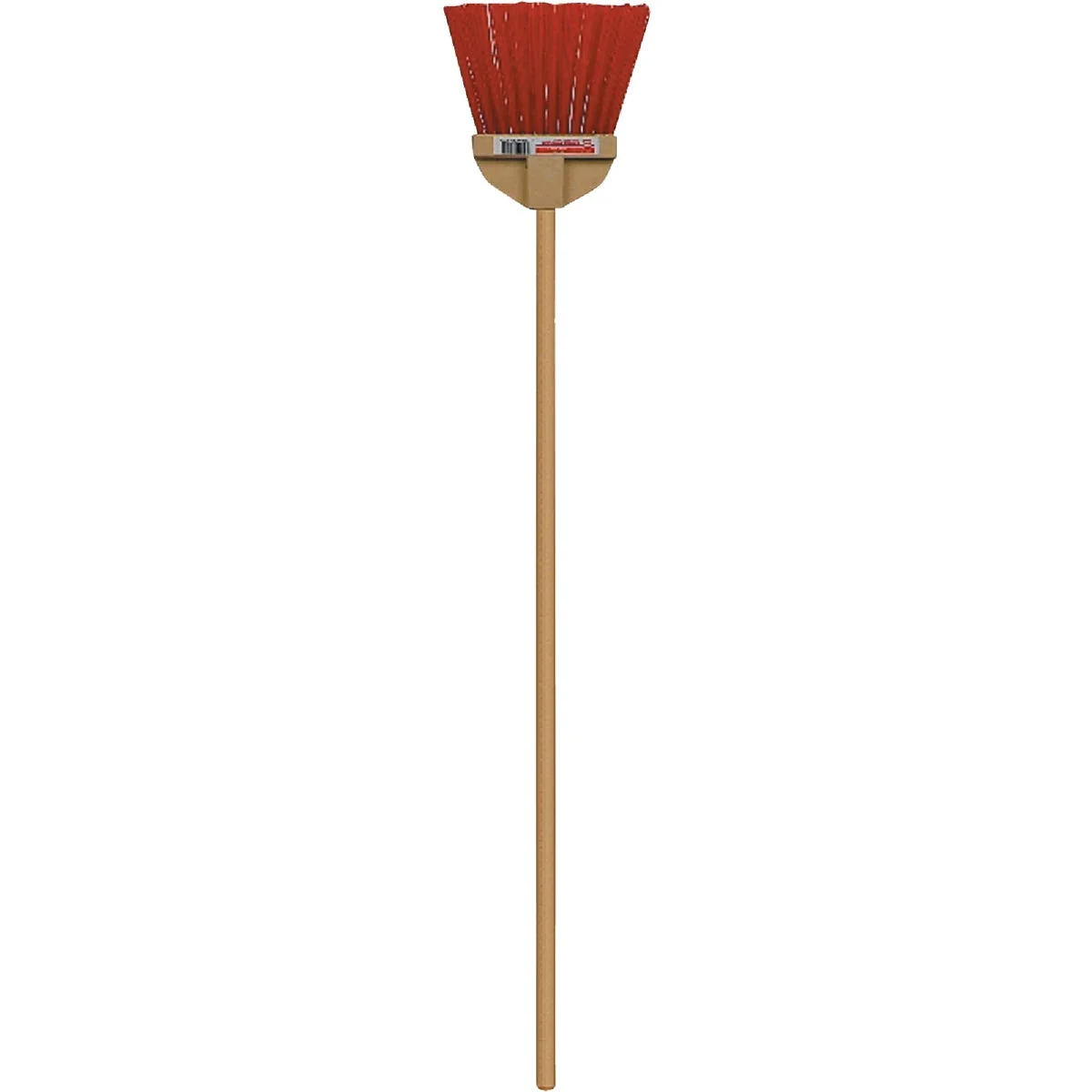 Practical Bruske 9 In. W. x 37 In. L. Wood Handle Flared Lobby Household Broom Brown Bristles Organic