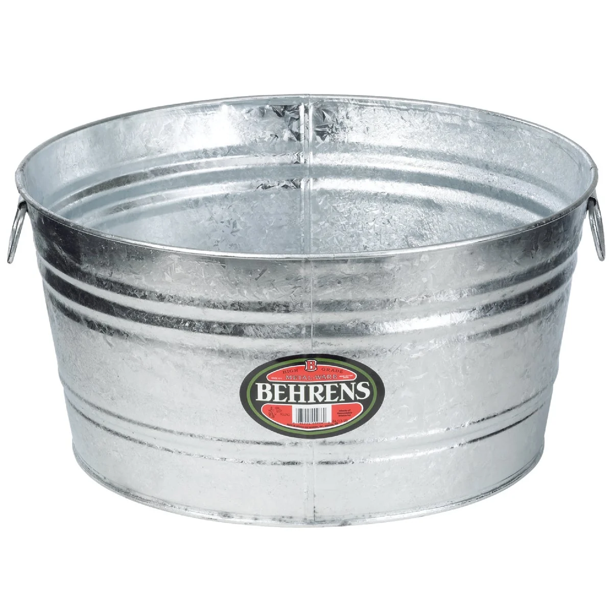 Stylish Behrens 9 Gal. Round Hot-Dipped Utility Tub Pure