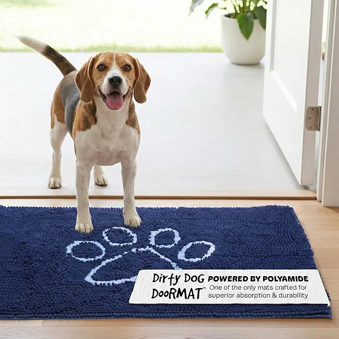 High-Grade Dog Gone Smart Dirty Dog Doormat - Fast Drying Rug with Super Gripper Backing for Clean Floors - Super Absorbent and Machine Washable Mat for Muddy Paws - Bermuda BlueAbout ThisOverview Sustainable