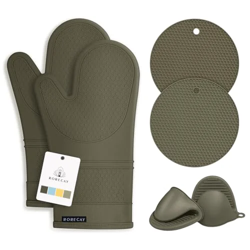 Premium Silicone Oven Mitts and Pot Holders Sets Top-Quality