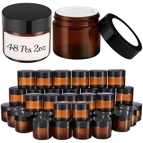 Soft 2 oz Glass Jars with Lids 48 Count High-End
