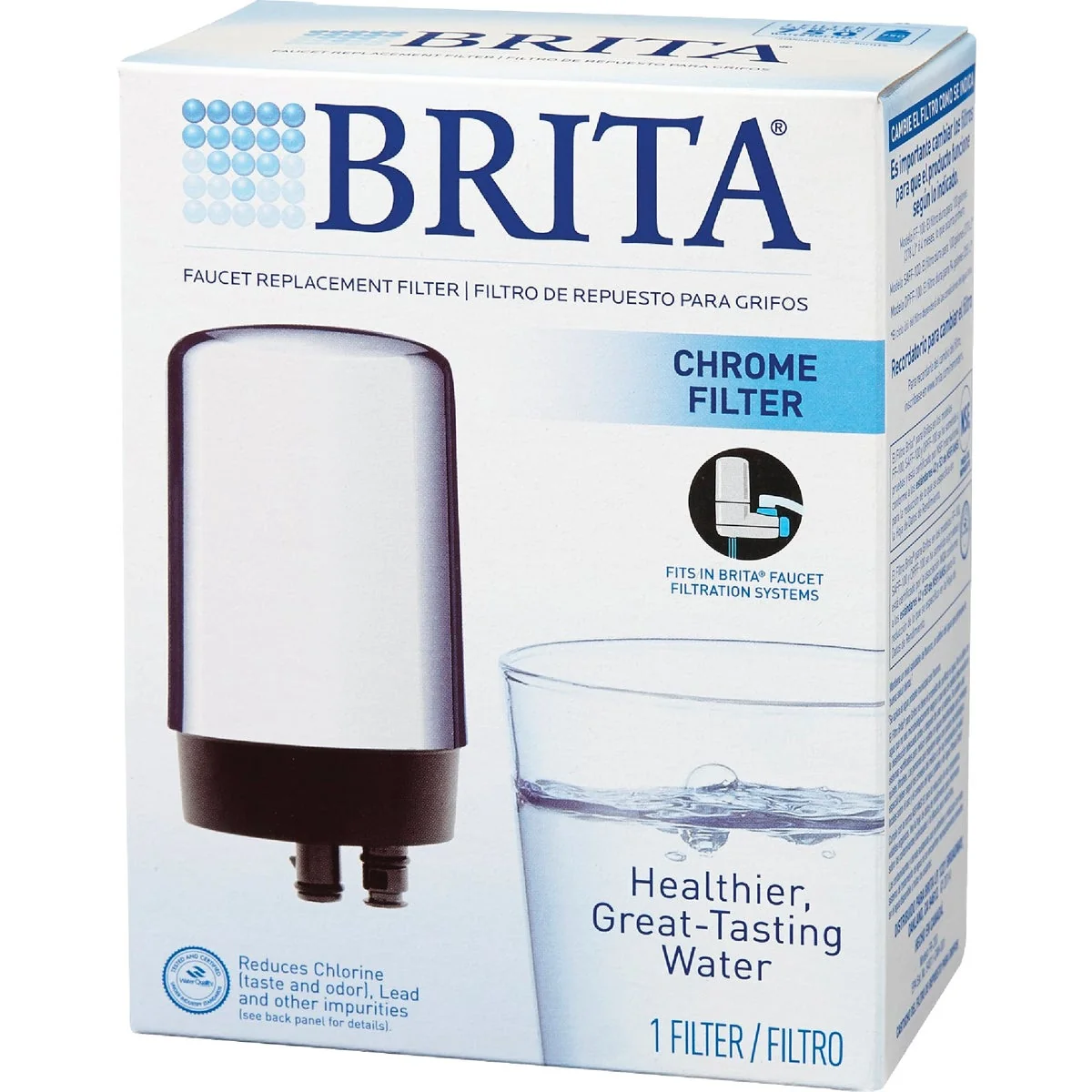 Clean Brita On Tap Chrome Replecement Water Filter Cartridge Authentic