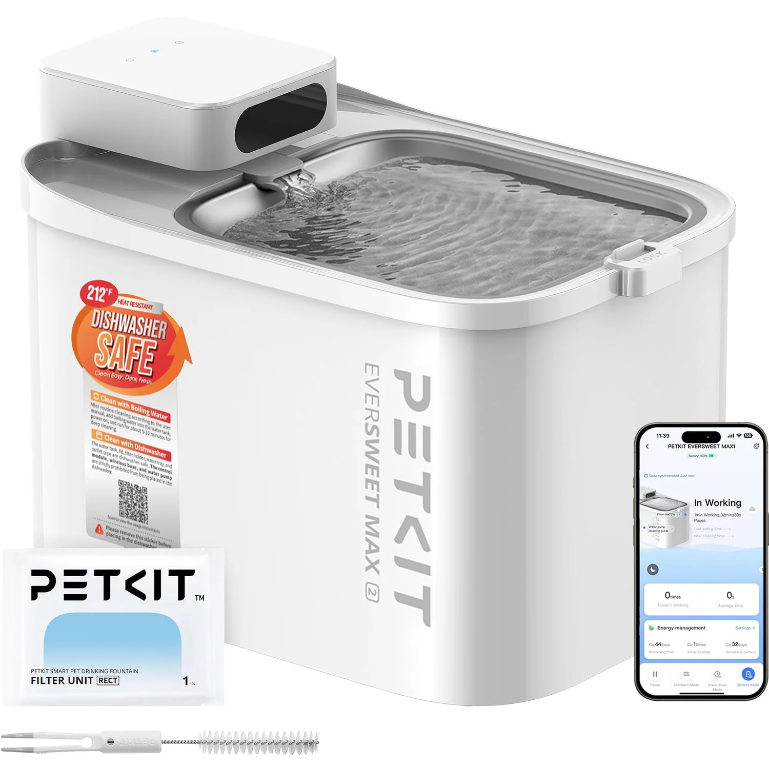 Quality PETKIT Cordless Cat Water Fountain with Motion Sensor - 3L App Control Stainless Tray Specialty