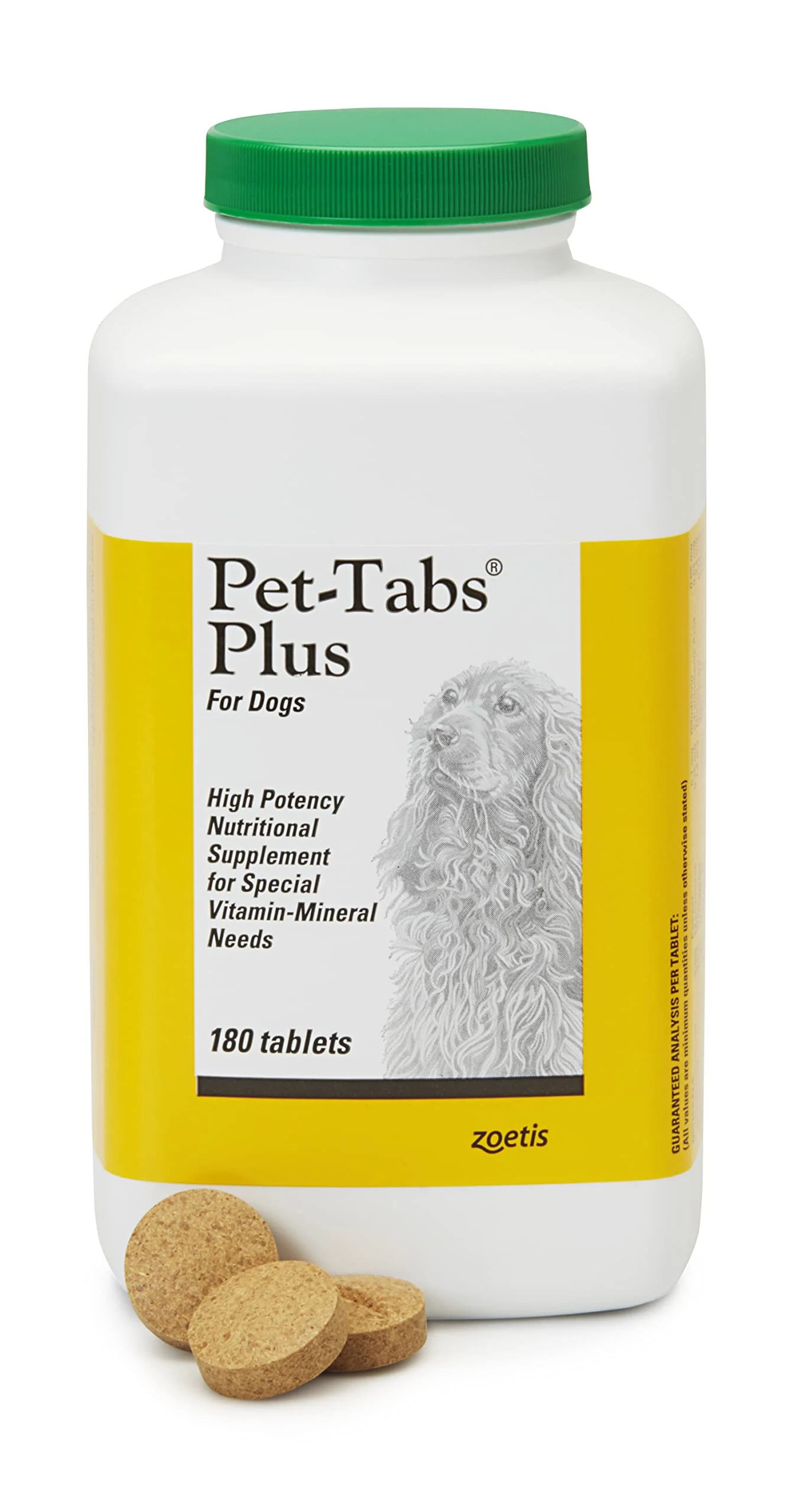 Flexible Pet-Tabs Plus Multivitamin Mineral Supplement for Dogs – Chewable 180 Count Durable
