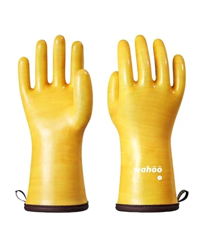 Next-Generation wahoo 12 Inch Liquid Silicone Oven Mitts Minimalist