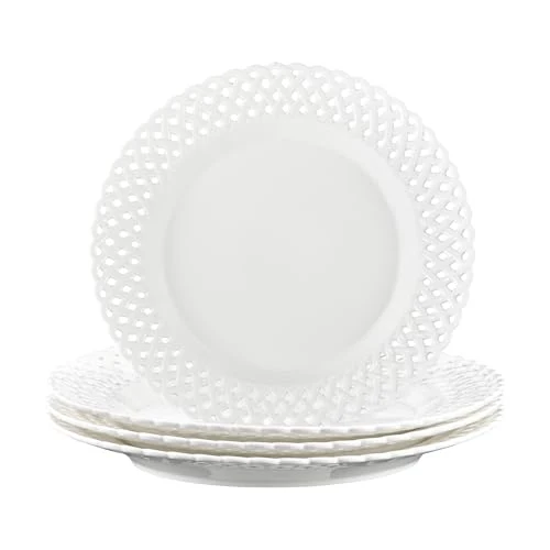Organic Large White Dinner Plates 12 inch 4 Count Trusted