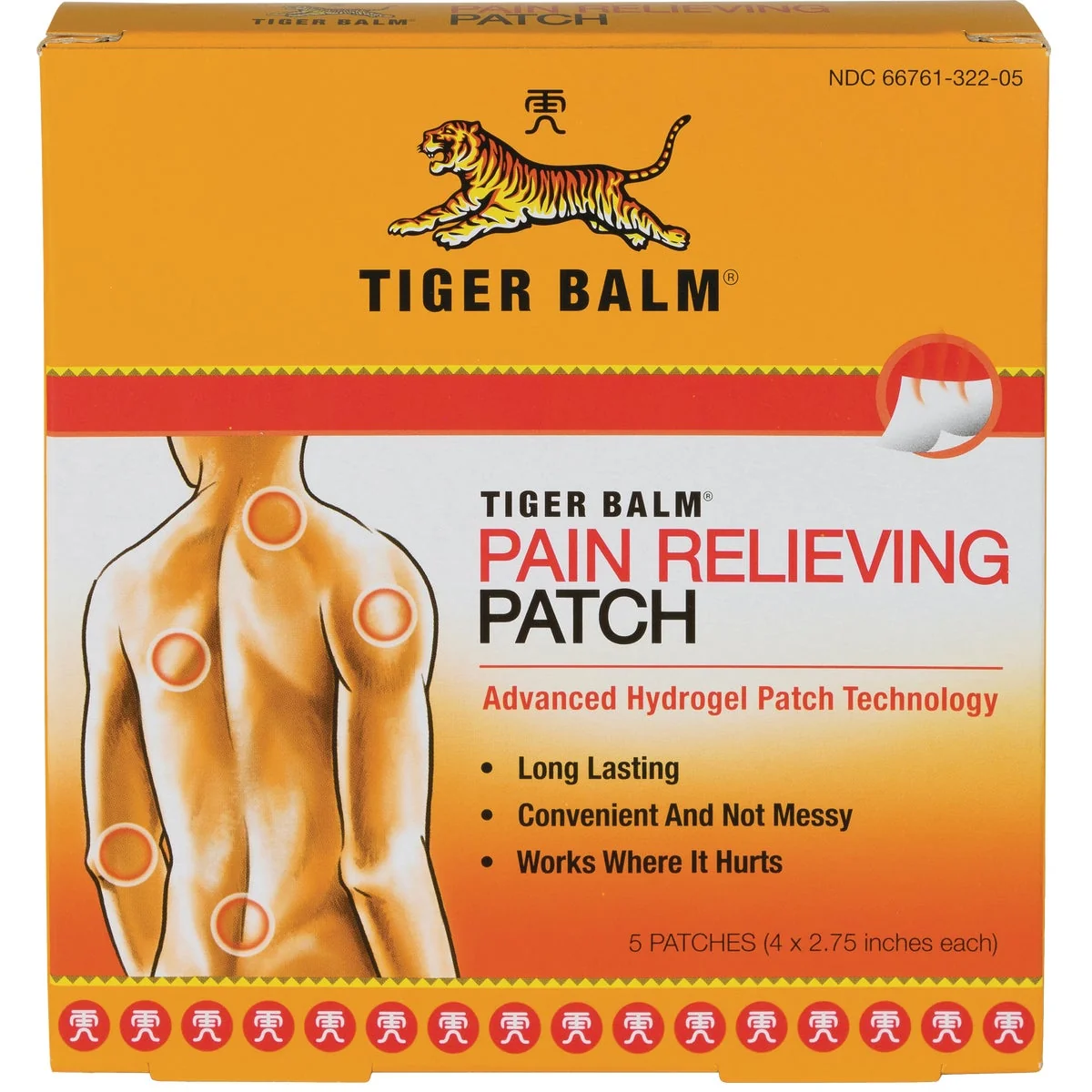Sophisticated Tiger Balm Pain Relieving Patch 5 Count Authentic