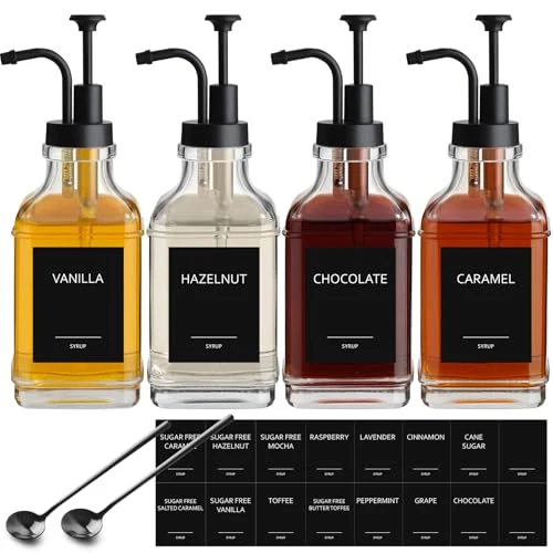 Soft Coffee Syrup Dispenser 4 Count Casual
