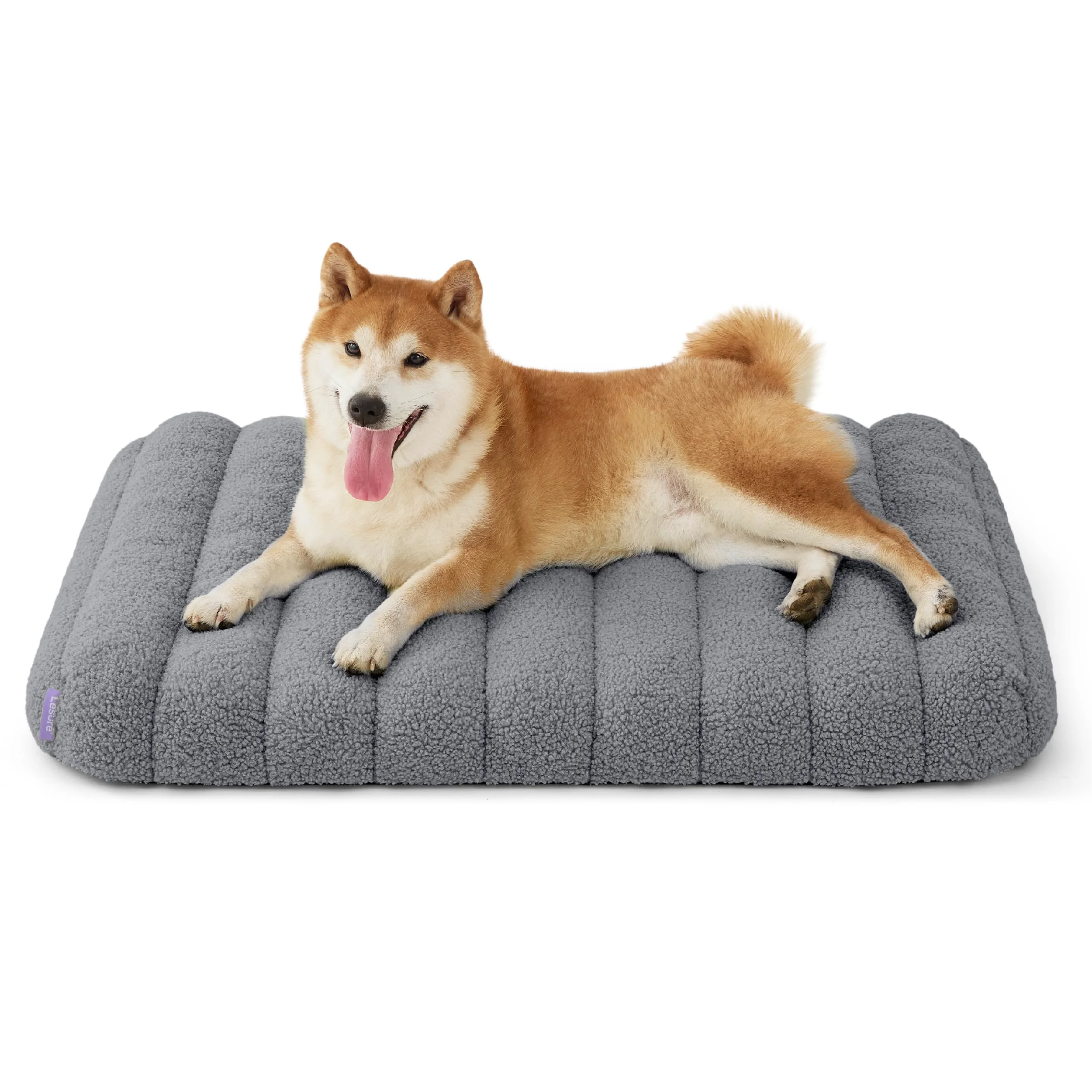 Exclusive LE SURE Cute Orthopedic Dog Bed – Medium 30 x 20 Grey Waterproof Removable Cover Easy-to-Use
