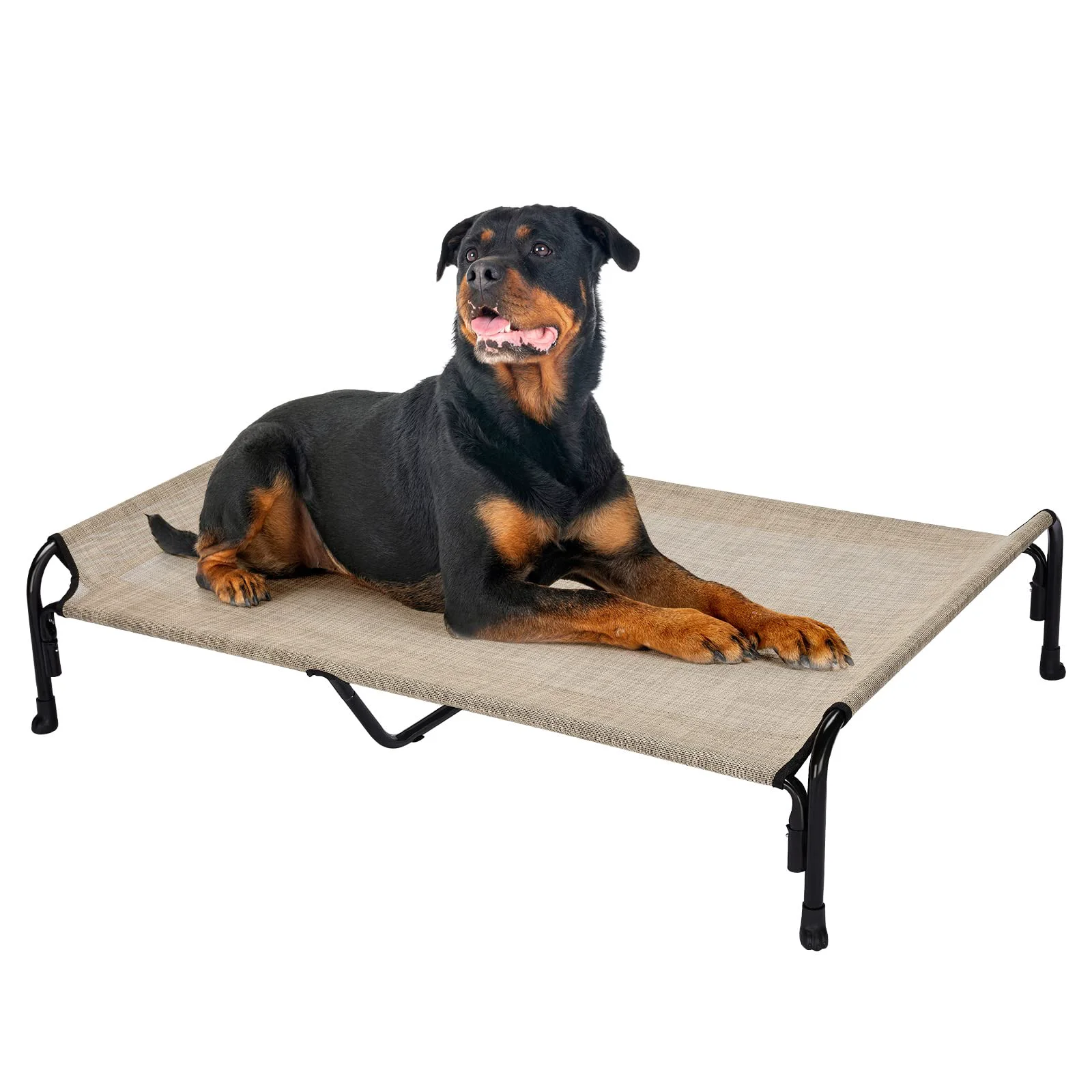 Natural Veehoo XXL Outdoor d Dog Bed – Extra Large Cooling Textilene Mesh Waterproof Hammock Pure