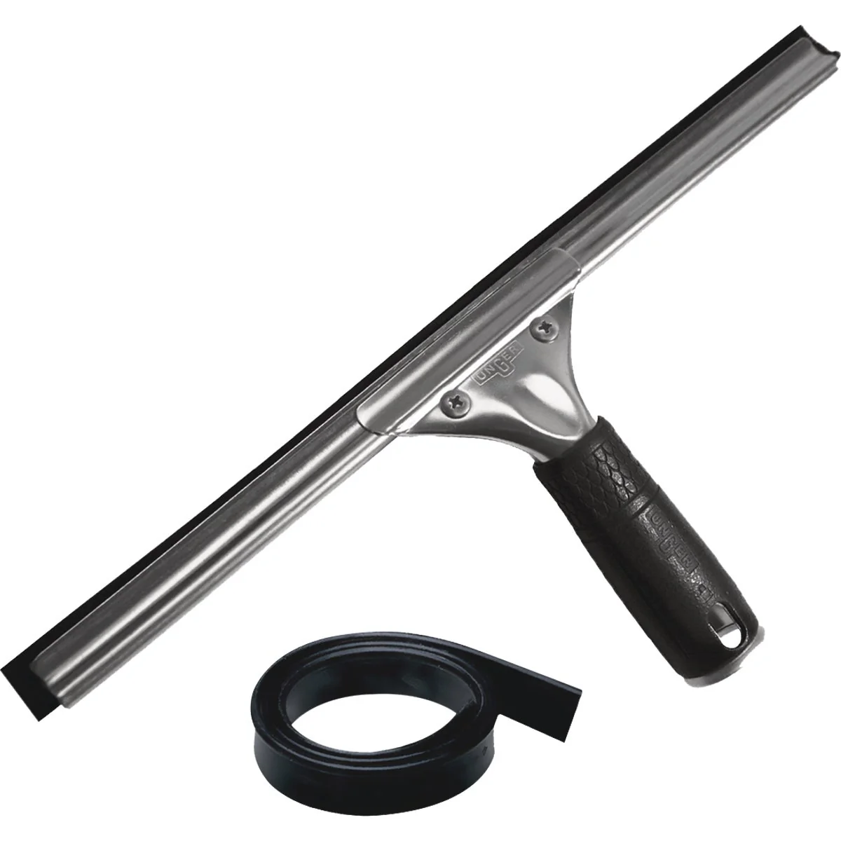 Reusable Unger Professional 12 In. Rubber Grip Squeegee with Bonus Rubber Exceptional