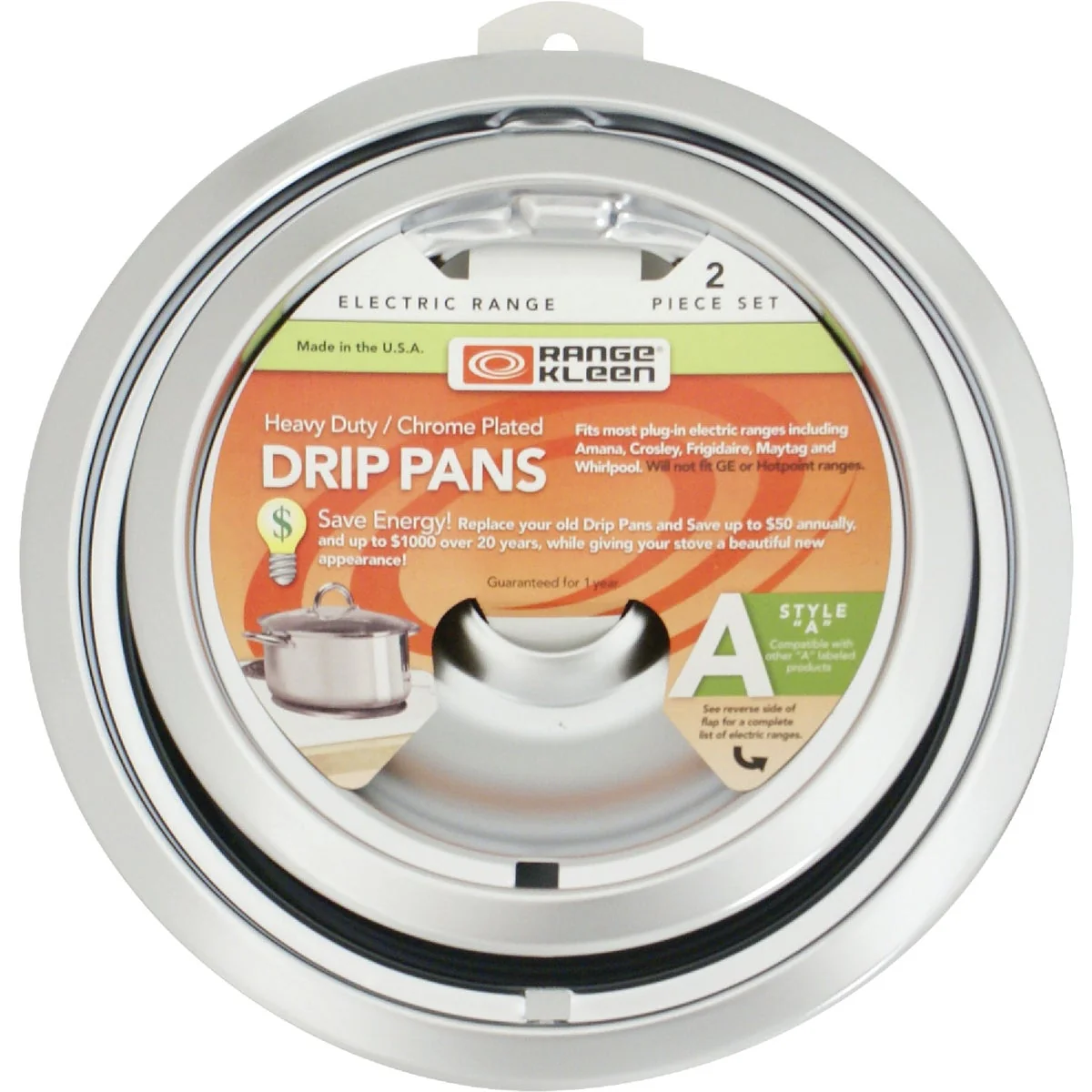 Responsible Range Kleen Electric 1 6 1 8 Style A Round Chrome Drip Pan High-Grade