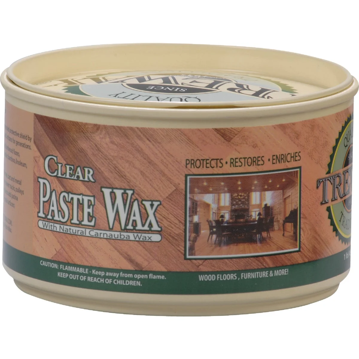 Practical Trewax 12.35 Oz. Clear Paste Wax Classic