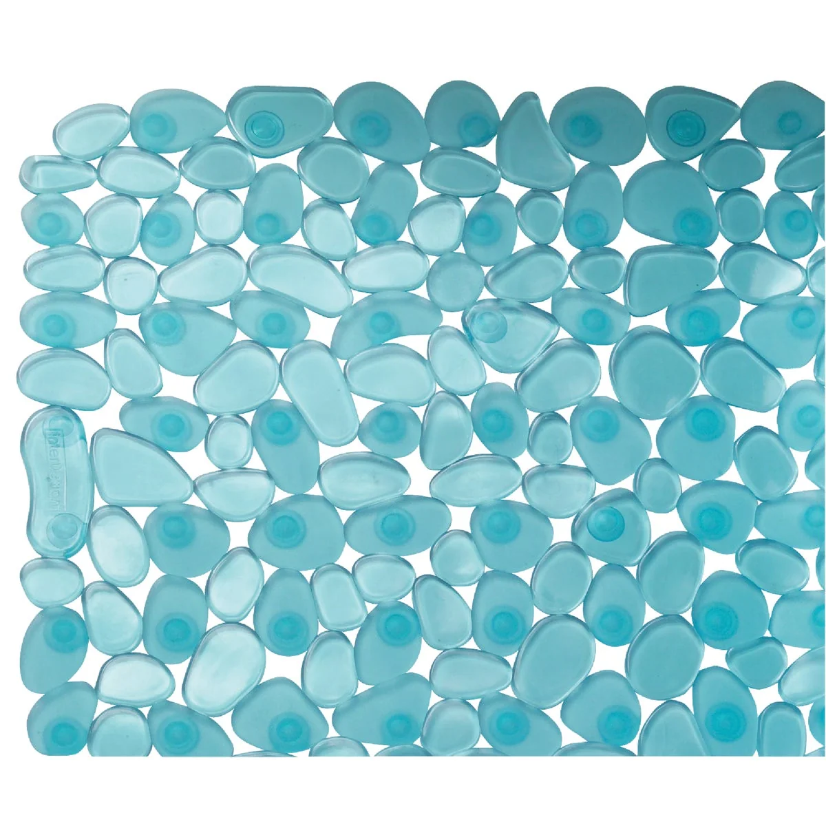 Environmentally Friendly InterDesign Pebblz 13.75 In. x 26.50 In. Blue Bath Mat Traditional