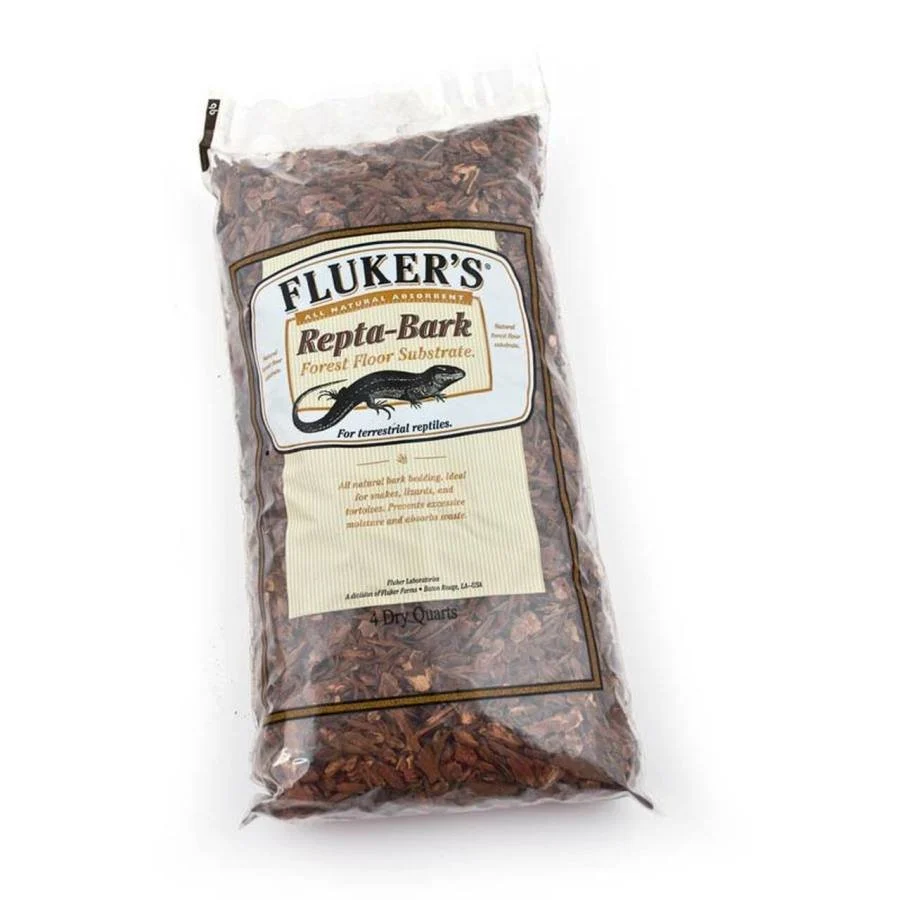 Luxury Fluker s Repta-Bark Bedding Substrate for Terrestrial Reptiles 4-Quarts High-End