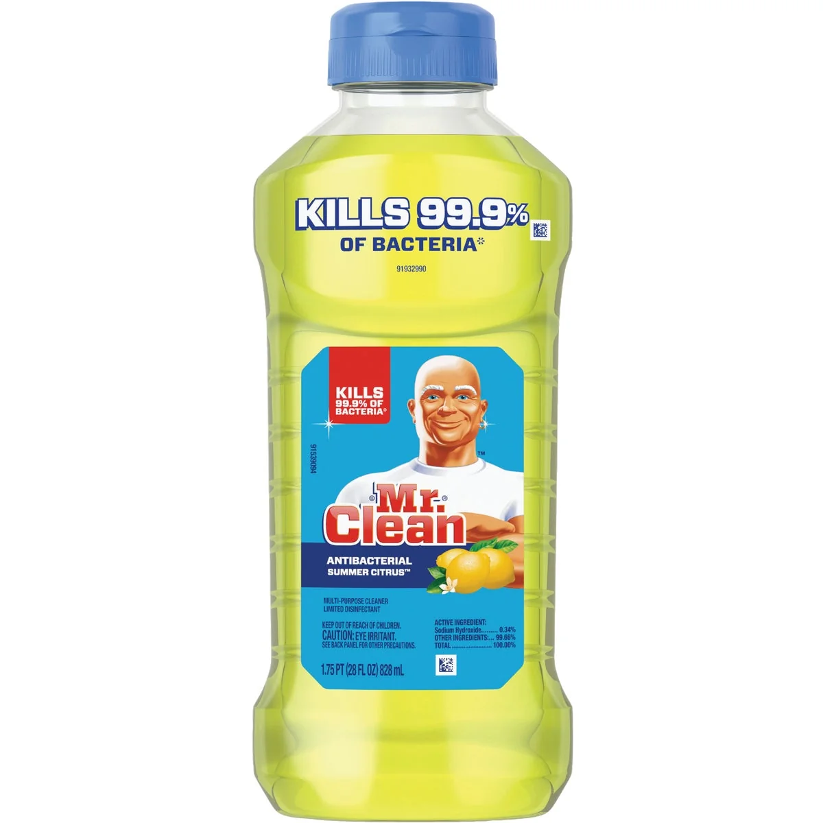 Responsible Mr. Clean 28 Oz. Summer Citrus Antibacterial Multi-Purpose Disinfectant Cleaner Dependable