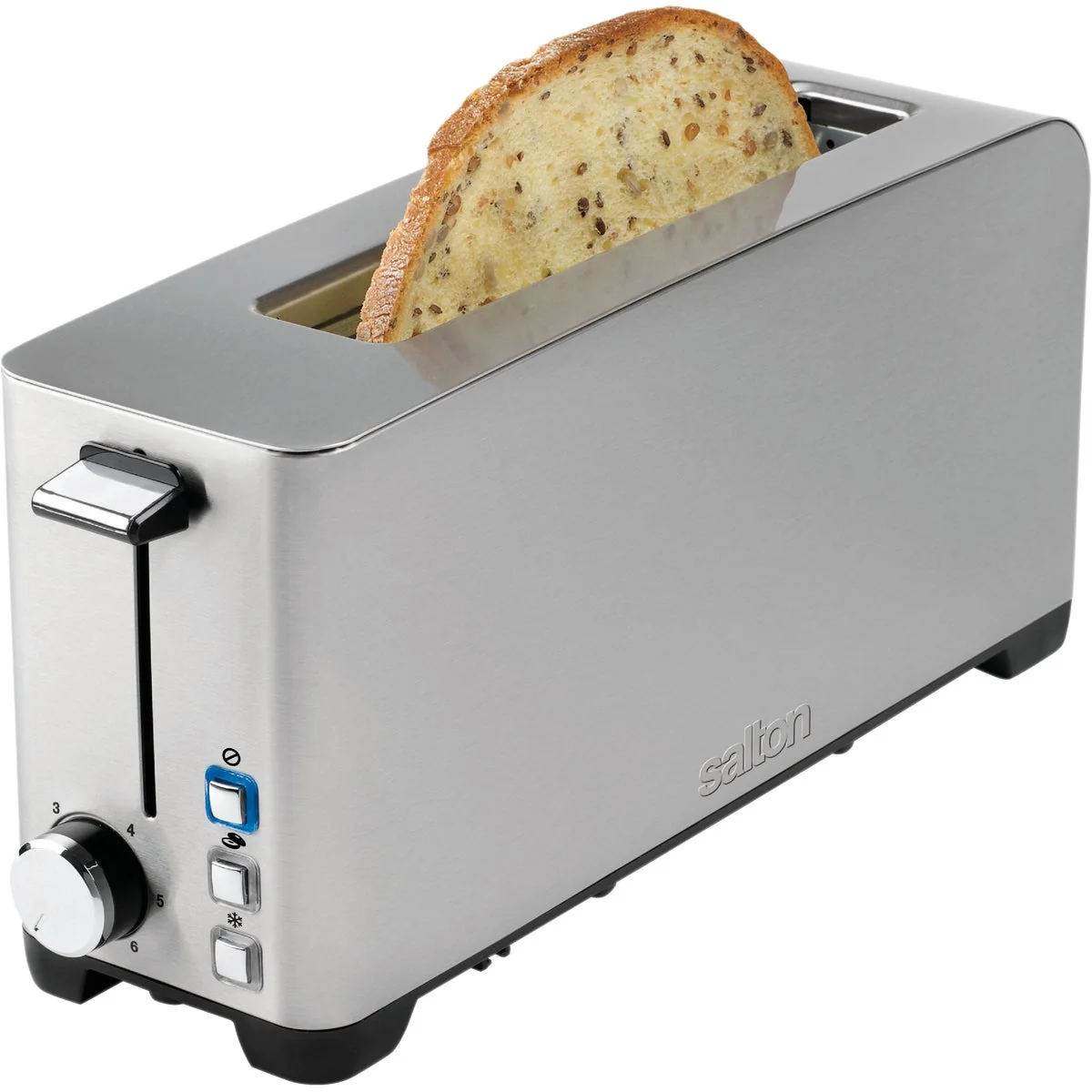 Professional Salton 2-Slice Stainless Steel Long Slot Toaster Smooth