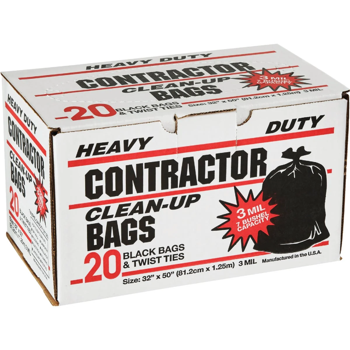 Safe Primrose 7 Bu. Contractor Black Trash Bag 20-Count Luxury