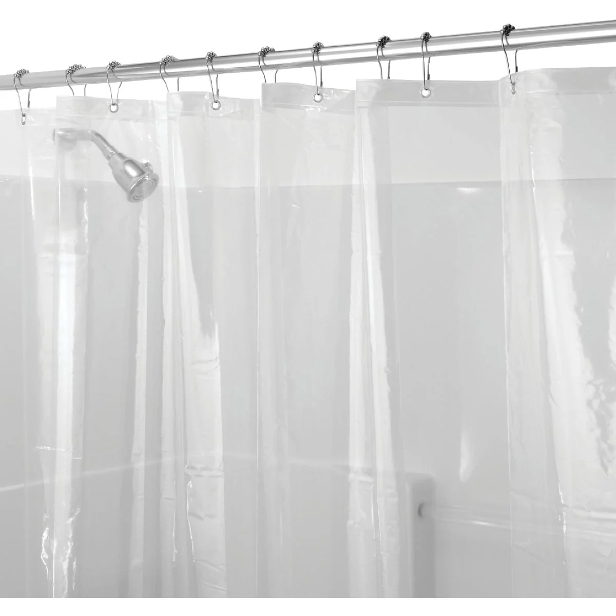 Outstanding iDesign 72 In. x 72 In. Clear EVA Shower Curtain Liner Flexible