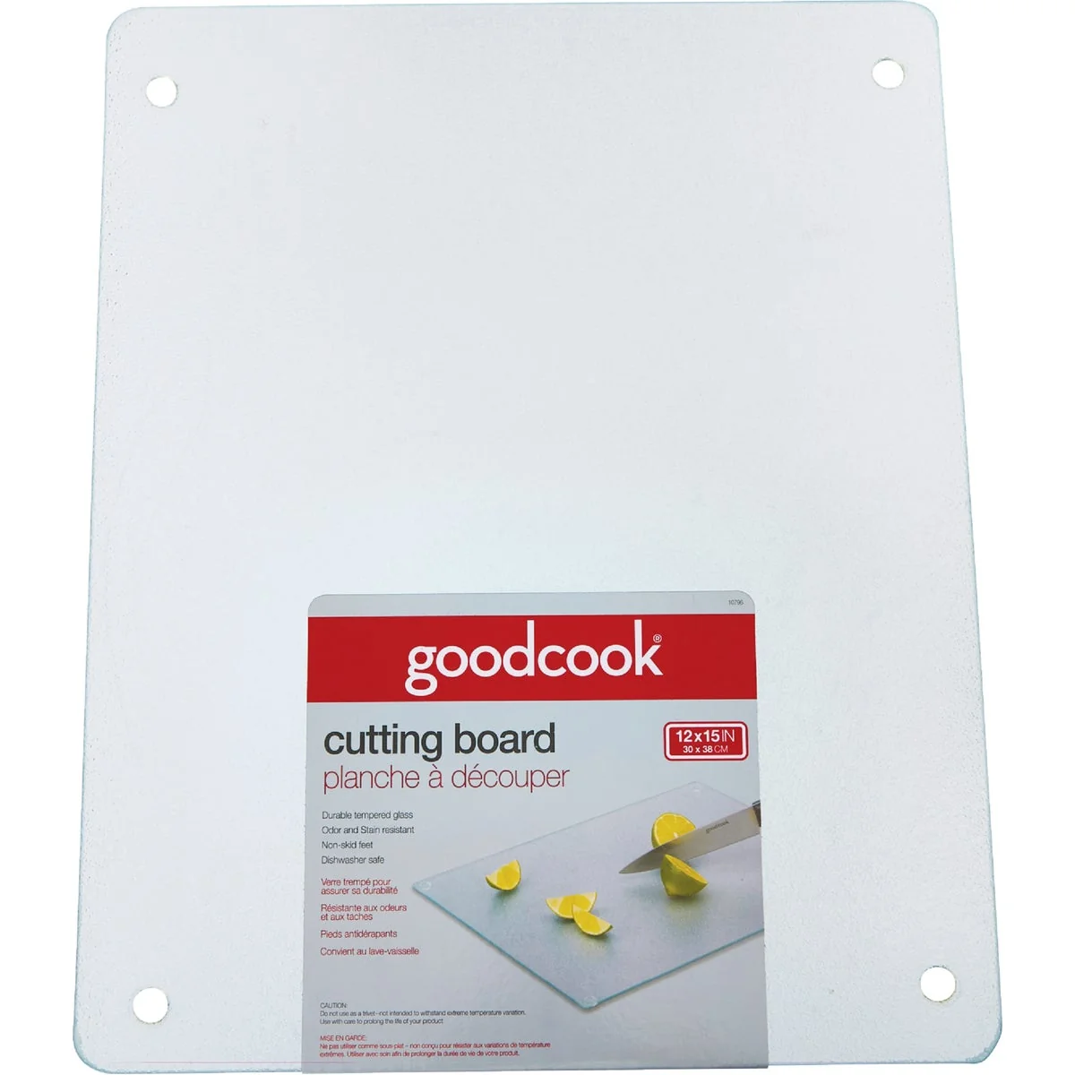 Exceptional GoodCook 12 In. x 15 In. Silver Tempered Glass Cutting Board Classic