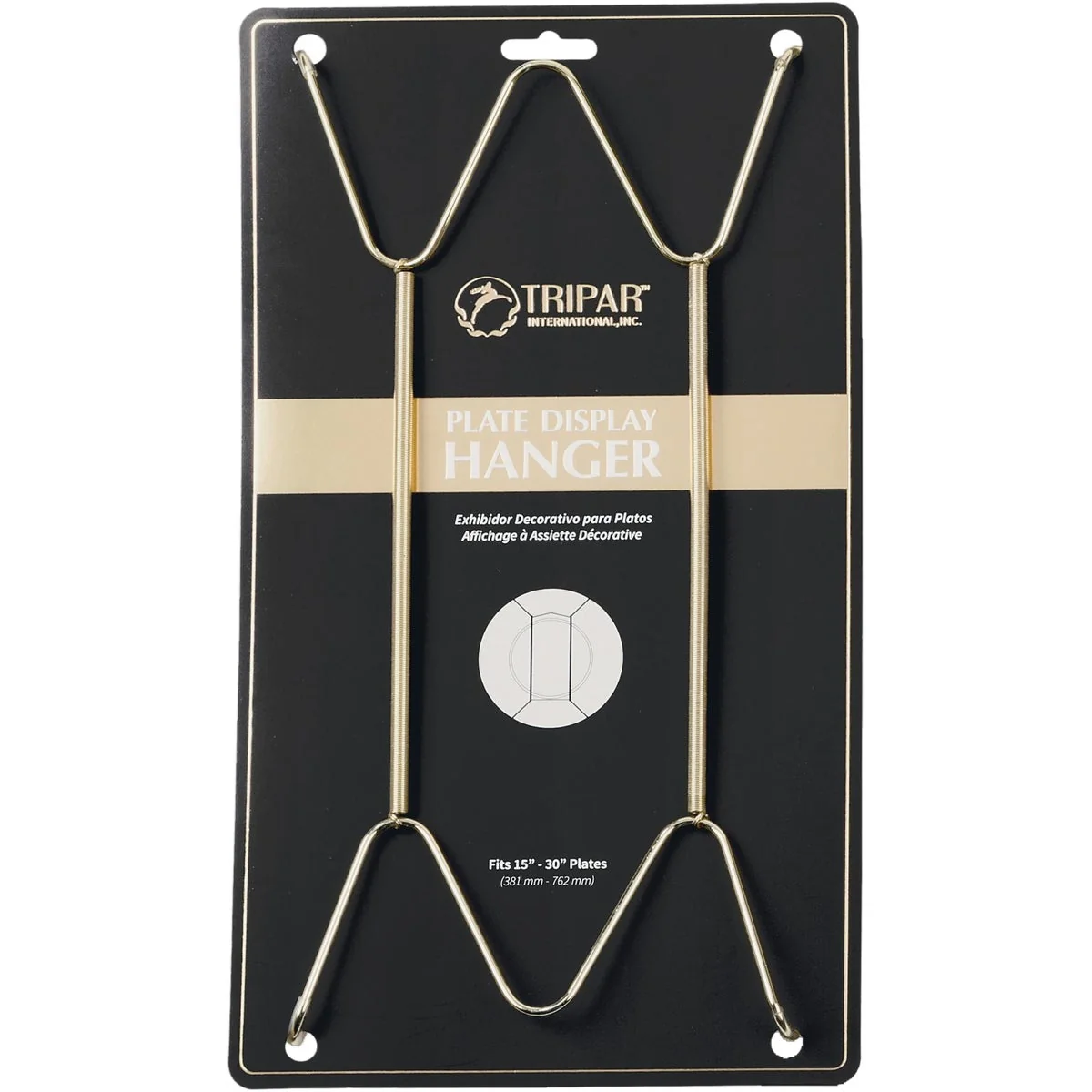 High-Quality Tripar 15 In. to 30 In. Brass Wire Plate Hanger Stylish