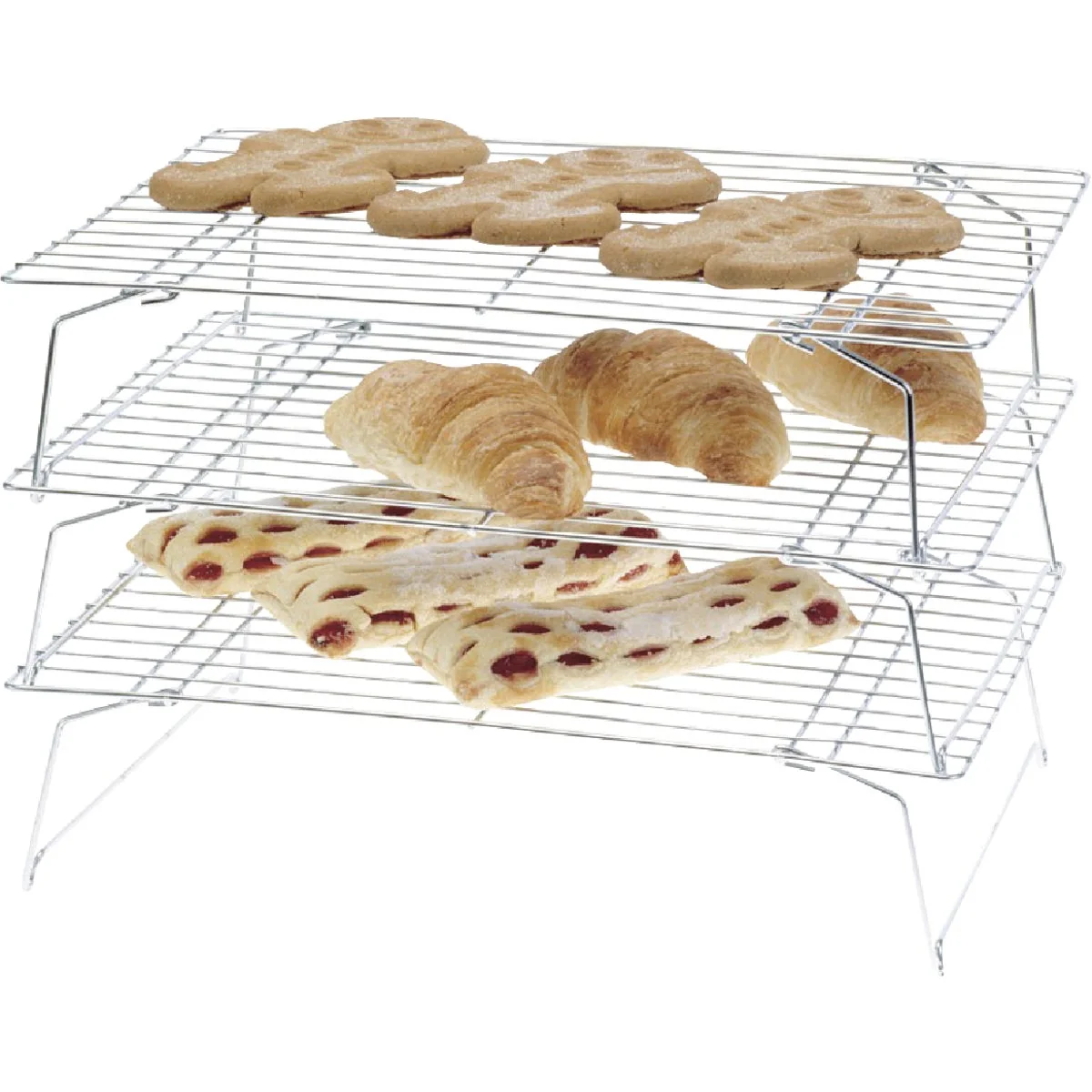 High-End Norpro 10 In. x 14 In. Baking Cooling Rack 3-Pack Specialty