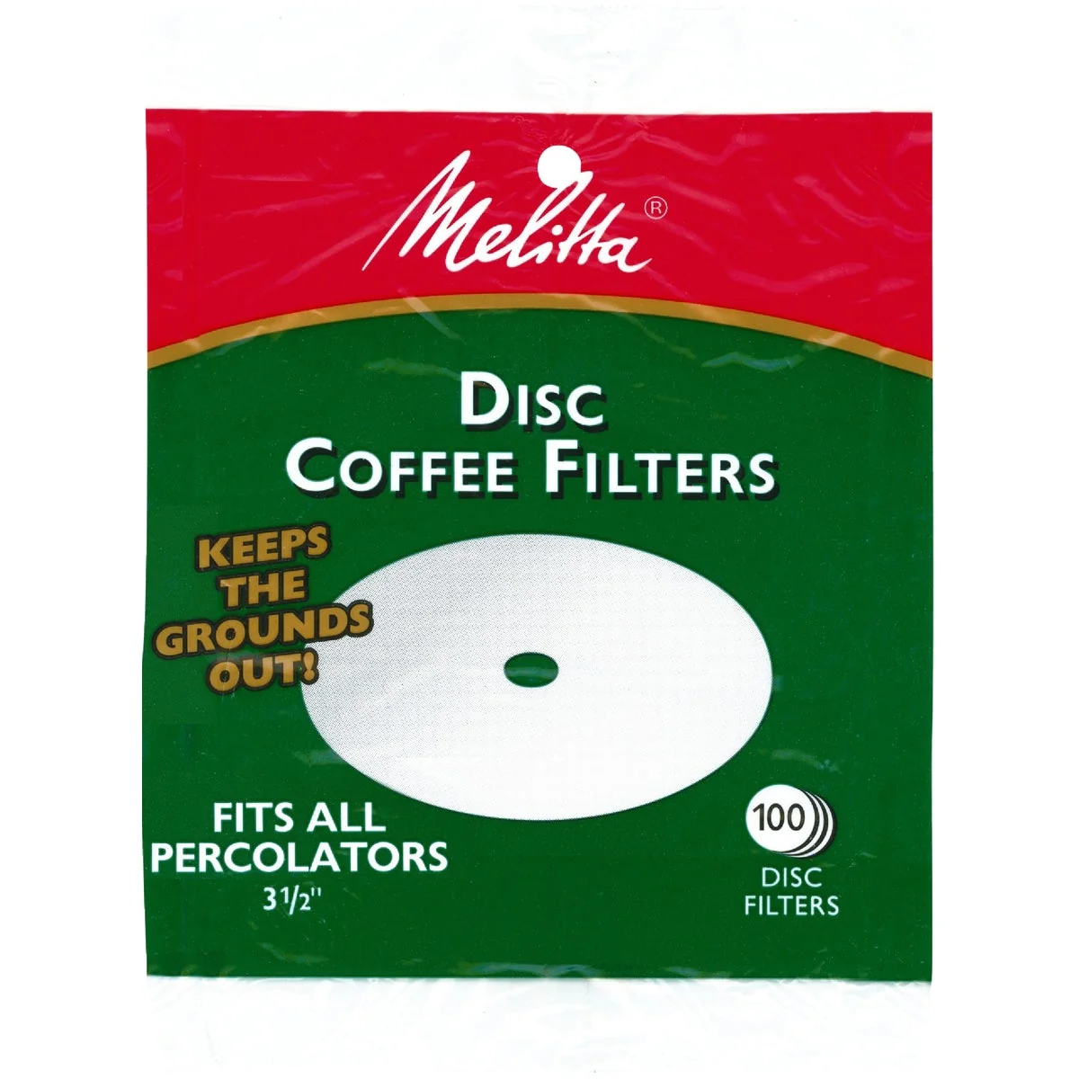 Exclusive Melitta White Disc Coffee Filter 100-Pack Recyclable