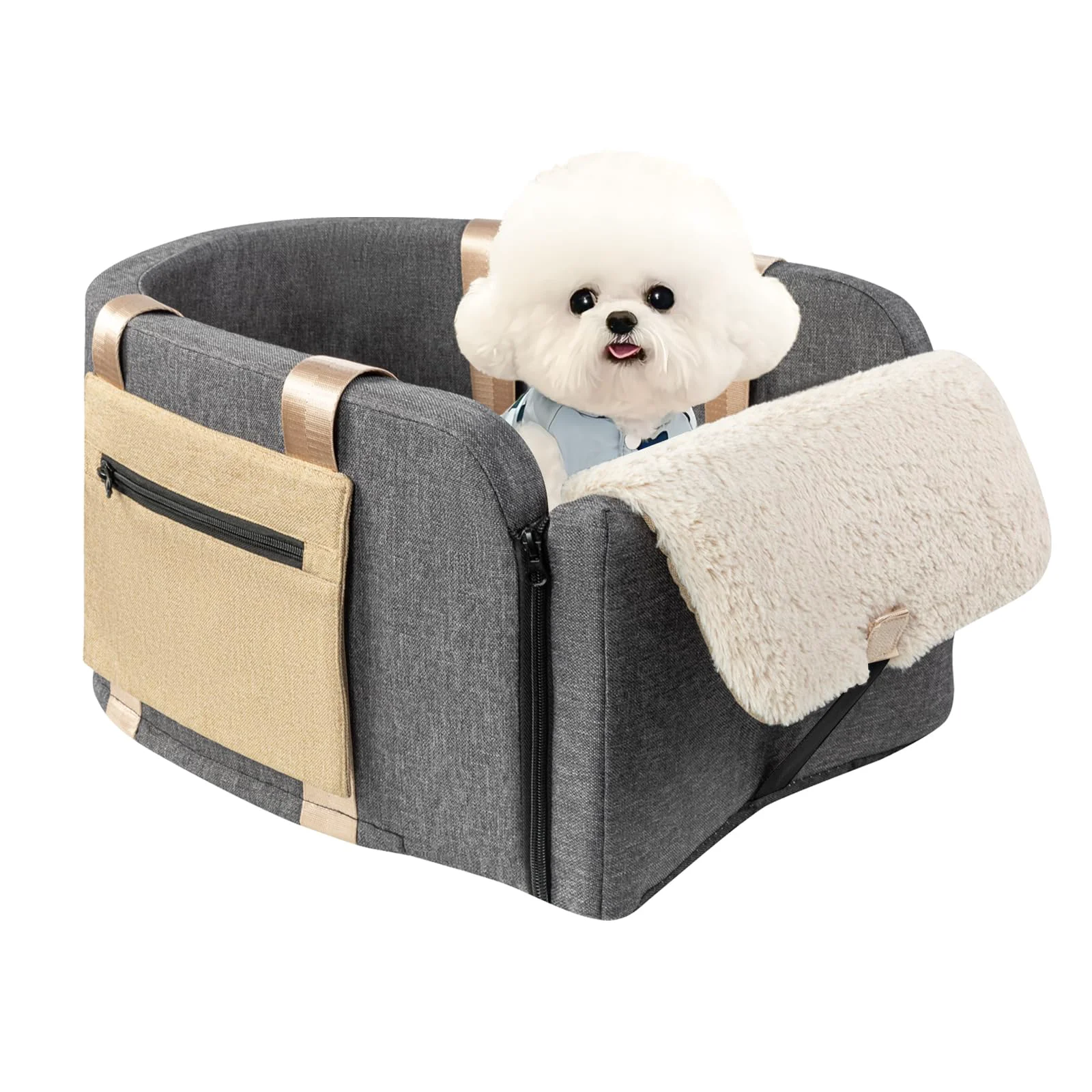 Powerful Cathpetic Large Console Dog Seat for Trucks — Up to 18lbs Durable Secure Green