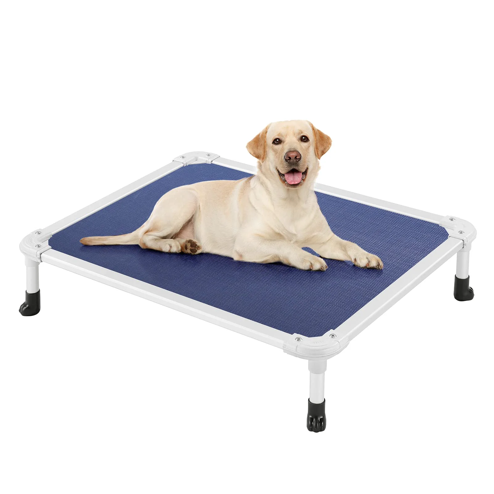 Efficient Veehoo Chew-Proof d Dog Bed - Blue Medium Aluminum Frame Textilene Mesh High-Grade
