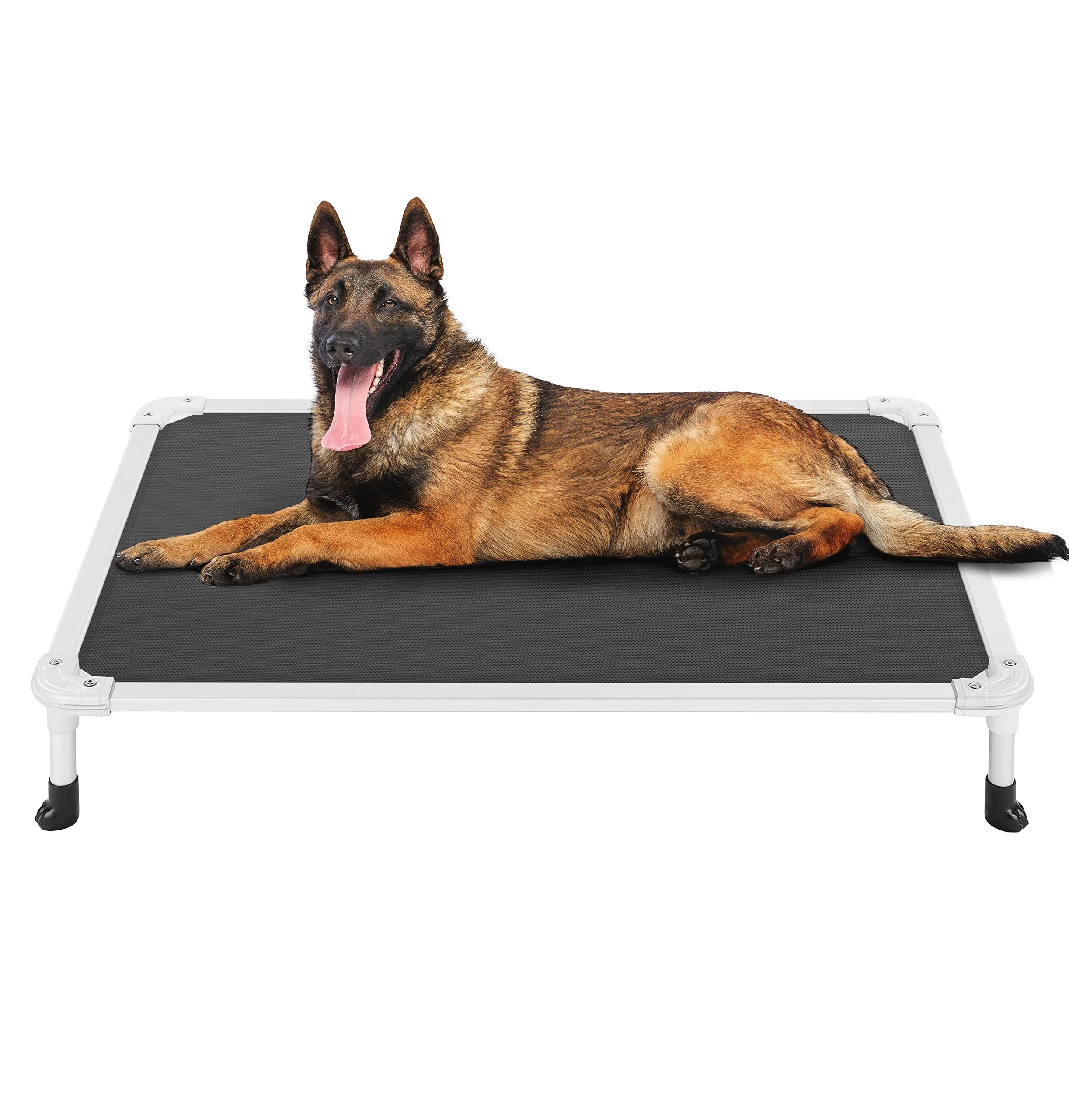 Luxury Veehoo Chew-Proof d Dog Bed — 42x31 Black with Aluminum Frame Textilene Mesh Original