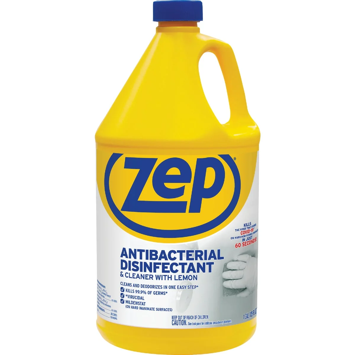 Flexible Zep Commercial 128 Oz. Lemon Antibacterial Disinfectant All-Purpose Cleaner High-End