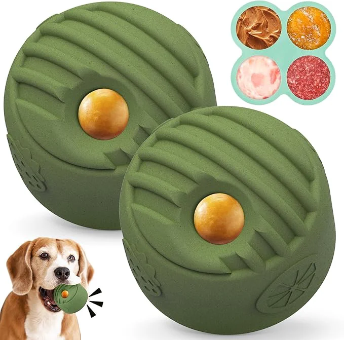Fashionable Interactive Dog Toy for Large Dogs 20-140 lbs 2PACK- Durable zable Rubber Chew Toy Mint Scent Anxiety Relief Puzzle Treat Dispenser Easy to Clean Long-Lasting Low-Mess DesignAbout This Healthy