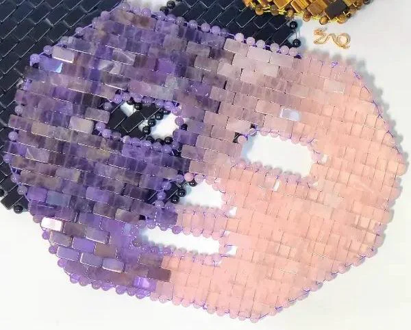High-End AMETHYST CLARITY ROSE QUARTZ SELF-LOVE FACE MASK - HandmadeWeighted Face MaskHealth BenefitsHealing Benefits of Rose QuartzHealing Benefits of Amethyst Refined