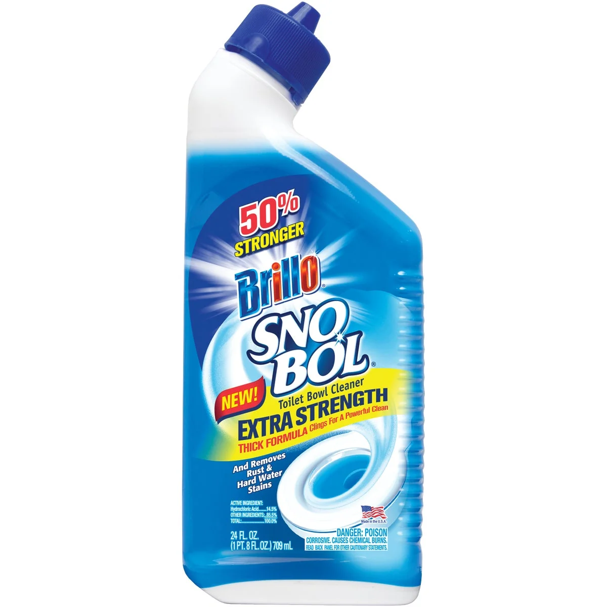 Reusable Brillo SnoBol 24 Oz. Extra Strength Liquid Toilet Bowl Cleaner Professional