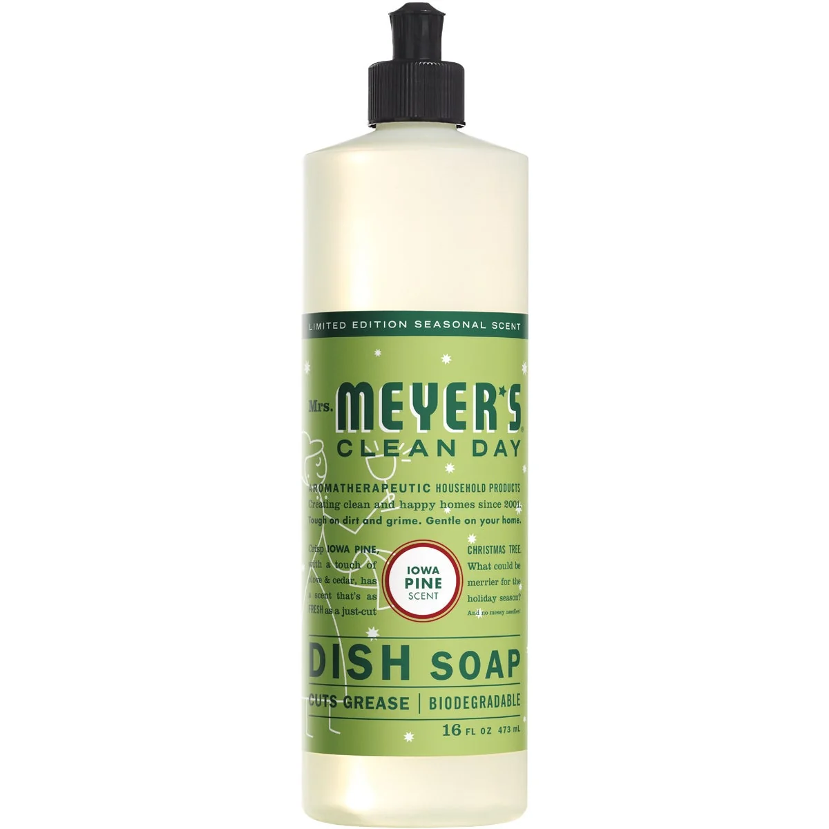 Healthy Mrs. Meyer's Clean Day 16 Oz. Iowa Pine Scent Liquid Dish Soap High-Performance