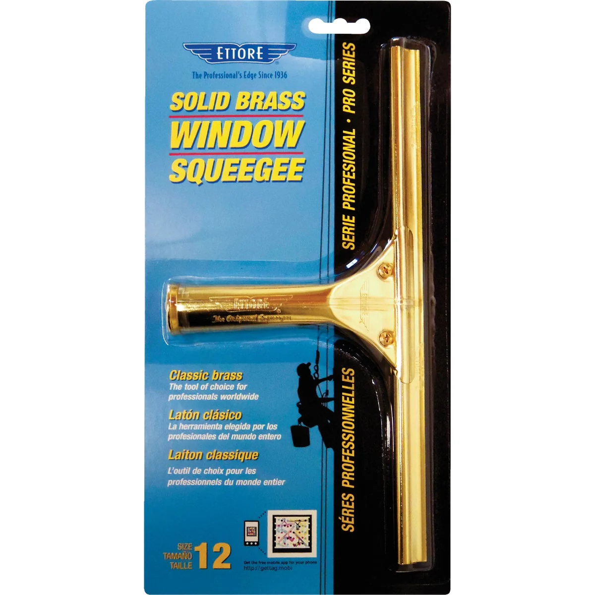 Lightweight Ettore ProSeries 12 In. Rubber Squeegee Smart