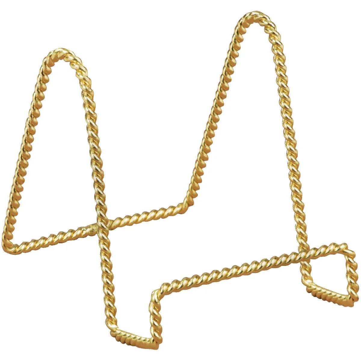 Expertly Made Tripar 3 In. Brass Twisted Wire Plate Stand Modern