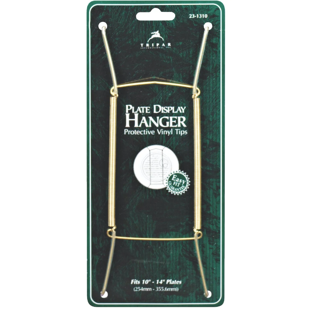 Easy-to-Use Tripar 10 In. to 14 In. Brass Wire Plate Hanger Safe