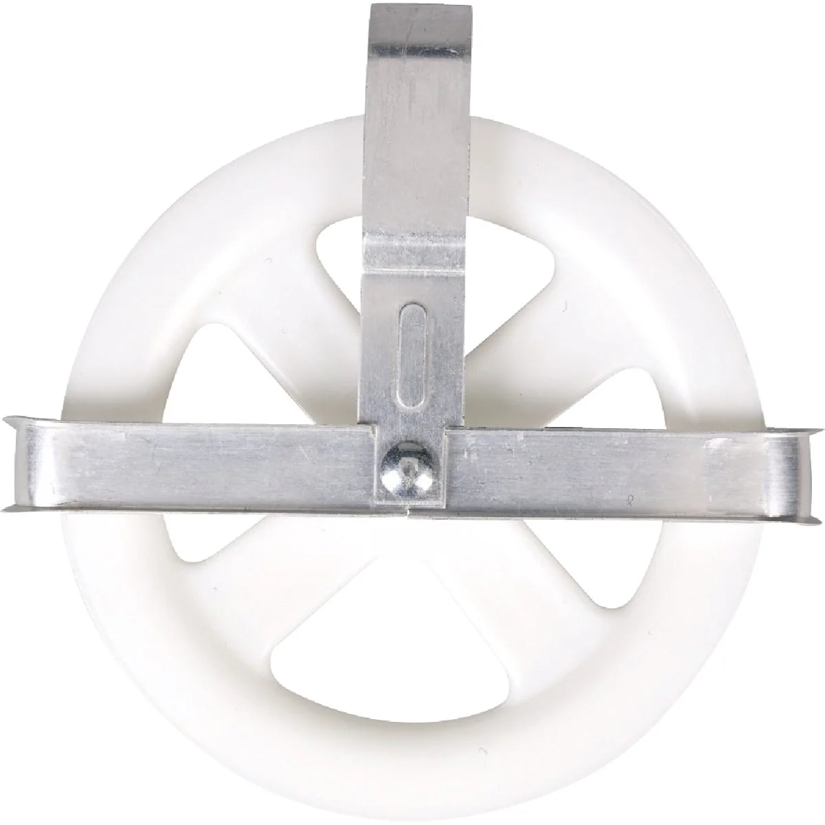 Exclusive Household Essentials 5 In. Poly Wheel Aluminum Strap Clothesline Pulley Minimalist
