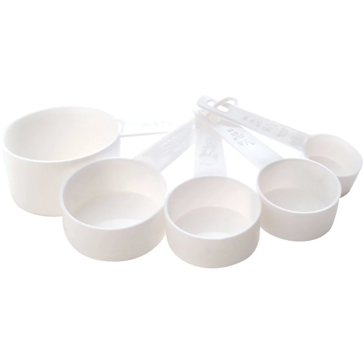 Sophisticated Norpro White Plastic Measuring Cup Set 5-Piece Recyclable